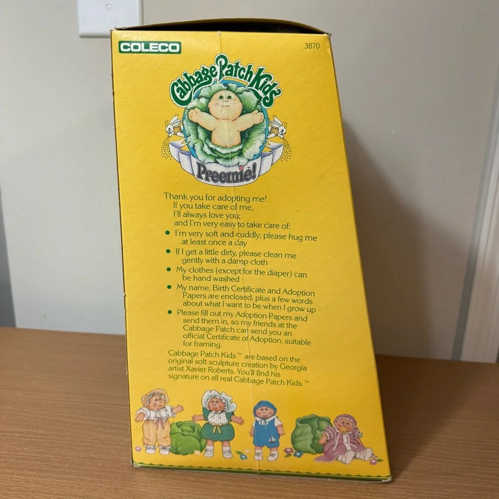 New Vintage 1985 Cabbage Patch Kids Preemie March of Dimes Edition Coleco